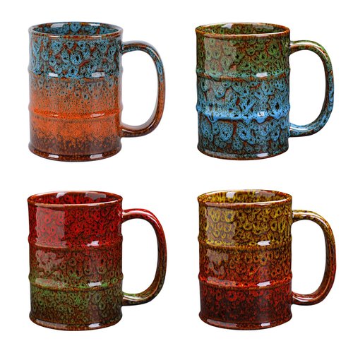 LGQ Coffee Mug,20 Oz Coffee Cups Ceramic Tea Cup Large Coffee Mug for Office and Home - Dishwasher and Microwave Safe Novelty Coffee Mugs, 1pcs. (multicolour-4pcs)