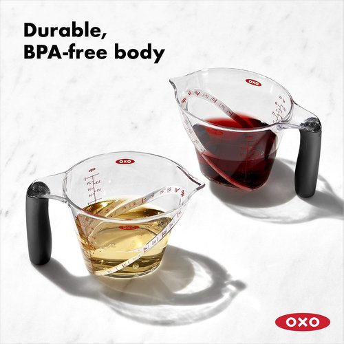 OXO Good Grips 3-Piece Plastic Mixing Bowl Set + OXO Good Grips 3-Piece Angled Measuring Cup Set