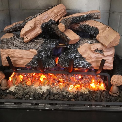 Rock Wool Gas Fireplace Embers, 6 oz, Glowing Ember Enhancement for Gas Logs and Fireplaces
