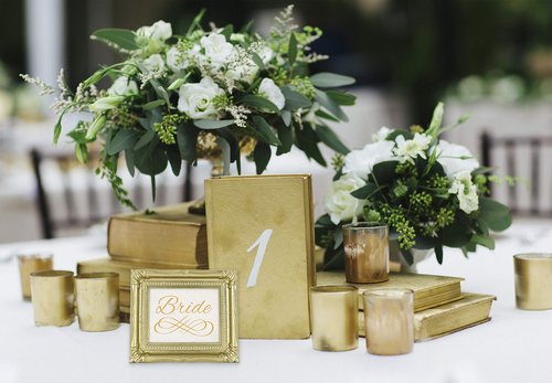 MCS Wedding Photo Frame/Placecard Holder, 69042, 24-Pack, Glitter Gold