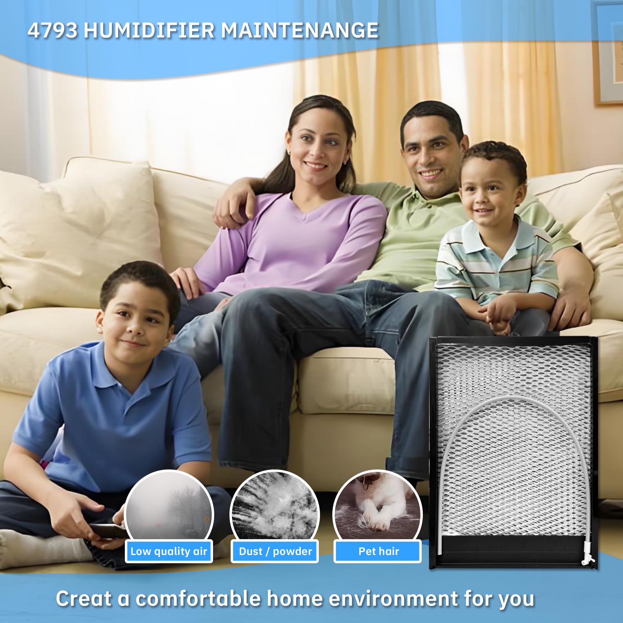 Tellfeel 4750 Humidifier Maintenance Kit - 35-Gauge Water Plate Humidifier Replacement for Aprilaire Whole House Humidifier Model Replacement Filter 700, 700A, 700M, 760, 760A, 768