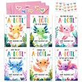 HUNIGIFT Axolotl Valentines Day Exchange Card, 36 Packs for Kids, School, Party Favors - Axolotl Valentine Cards, Animal Valentines Day Cards - 3.2''x 4.7'' Cute 6 Designs with Envelopes, Stickers