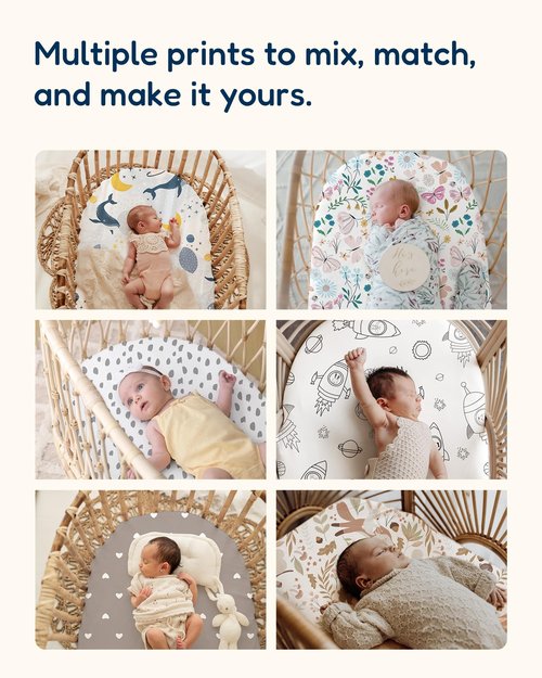 Bassinet Sheets Compatible with Baby Delight Beside Me Dreamer Bassinet, 33x20 for Baby Bedside Sleeper - Buttery Soft, Premium Stretchy Jersey Knit Sheets, 2 Pack