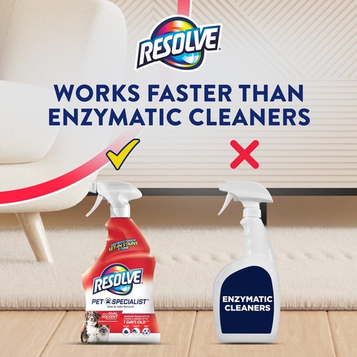Resolve Pet Specialist Carpet Cleaner Spray – for Removal of Pet Stains & Odors Up to 7 Days Old, 22oz