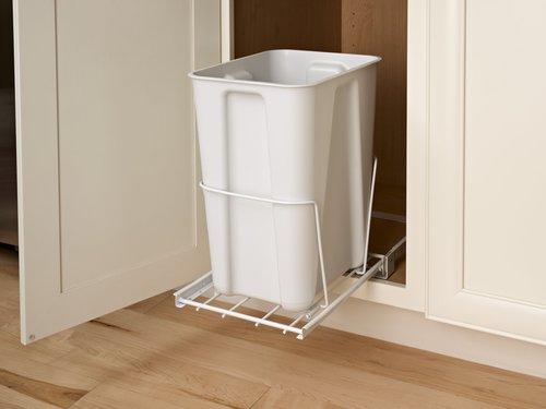 ClosetMaid Pull Out Trash Bin, 24-Quart, White
