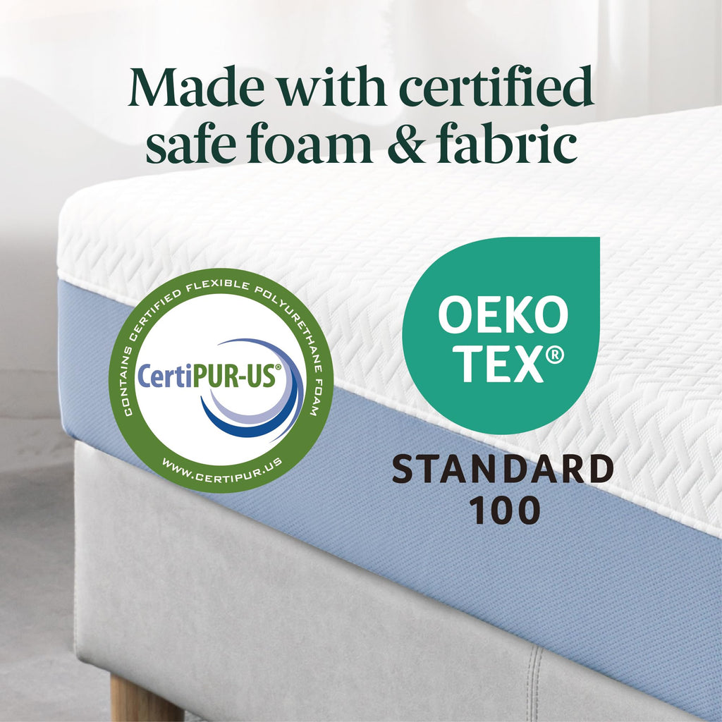 Zinus 8-Inch Twin Cooling Essential Memory Foam Mattress, White, Medium Feel, Fiberglass Free, Certified Safe Materials