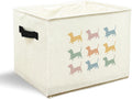Skiennix Colorful Dachshund Dog Toy Basket - Collapsible Storage Organizer for Pet Supplies