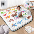 Skiennix Baby Play Mat - 50x50 Super Soft Activity Mat with Anti-Slip Bottom | Machine Washable, Animal Alphabets