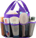 Lifewit Mesh Shower Caddy - Portable 7-Pocket Organizer Tote for College Dorms & Travel | Quick Dry, Purple