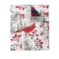 Greenland Home Cardinal Plaid Farmhouse Holiday Quilted Throw Blanket, 50 x 60 inches, Cardinal