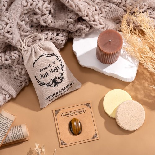 Get Well Soon Gift Baskets for Women, Earth Tone Self Care Package Box After Surgery Thinking of You Feel Better Gifts, Sympathy Gift Basket for Loss of Loved One, Inspirational Gifts for Sick Friends