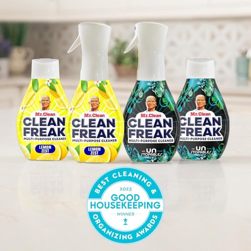 Mr. Clean Clean Freak Multi-Surface Cleaning Spray - Deep Cleaning Mist Starter Kit & Refill Bundle, 64 fl oz | Unstopables Fresh Scent