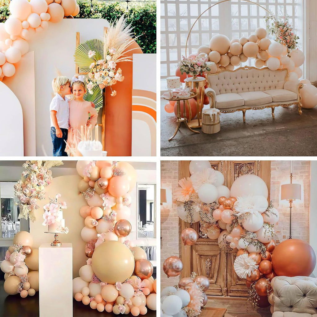 PartyWoo Pastel Orange Balloons - 50 Pcs 12 Inch Latex Helium Balloons for Celebrations & Events