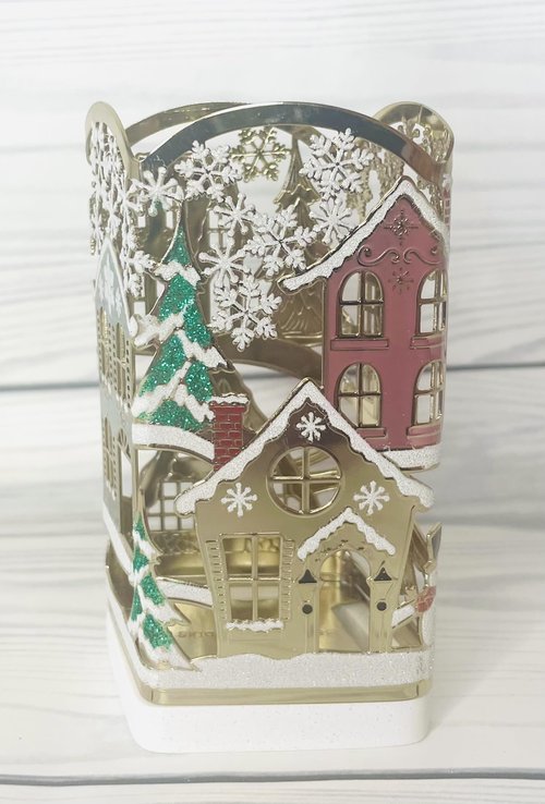 Bath and Body Works Christmas Holiday Village Scene Gentle Foaming Hand Soap Holder