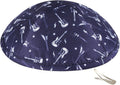 Zion Judaica Musical Kippahs - 6" Kippot with Music Notes & Instruments Design for Bar/Bat Mitzvahs