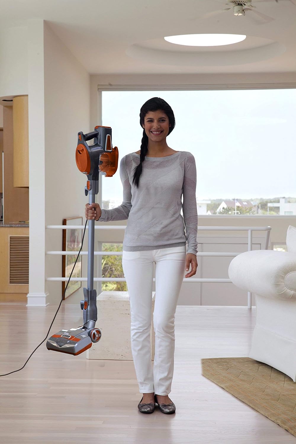 Shark Rocket HV302 Ultra-Light Corded Vacuum - Versatile Carpet & Hard Floor Cleaning, Orange (Renewed)
