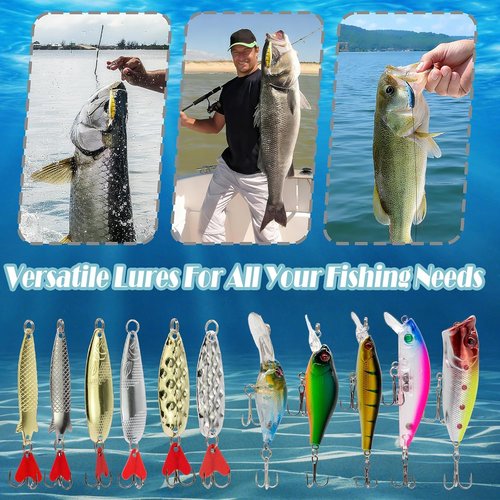 Advent Calendar 2025 - 24-Day Christmas Countdown Fishing Lures Set for Teens & Adults