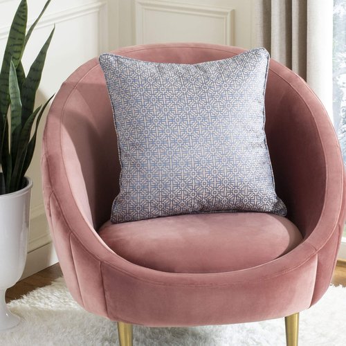 SAFAVIEH Home Caitria Blue and Tan 20-inch Decorative Pillow Pillow
