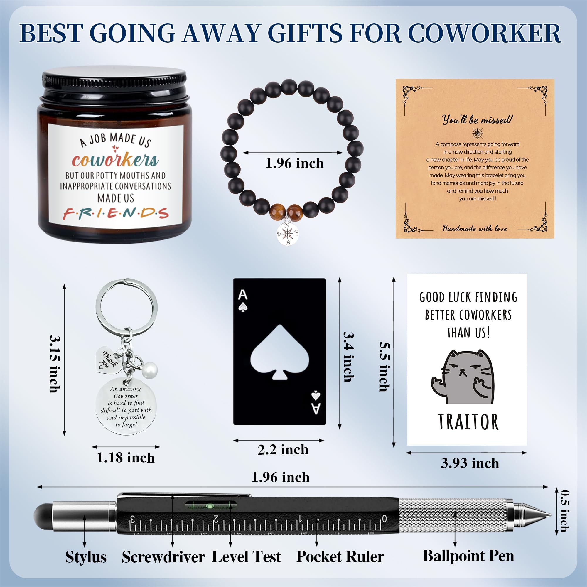 SIXVALA Coworker Leaving Gifts: 20 Oz Tumbler Farewell Basket for Coworkers, Boss, Teacher & Friends