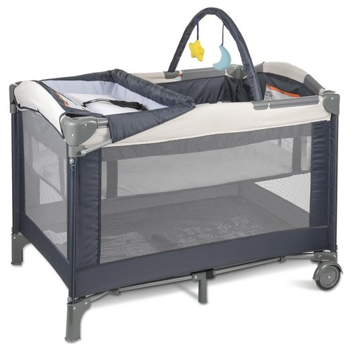 Cradlecare 3-in-1 Pack and Play Playard with Bassinet and Changing Station | Portable Baby Playard for Travel, Foldable Play Pen for Newborns and Toddlers, 2 Locking Wheels, Breathable Mesh (Creamy)
