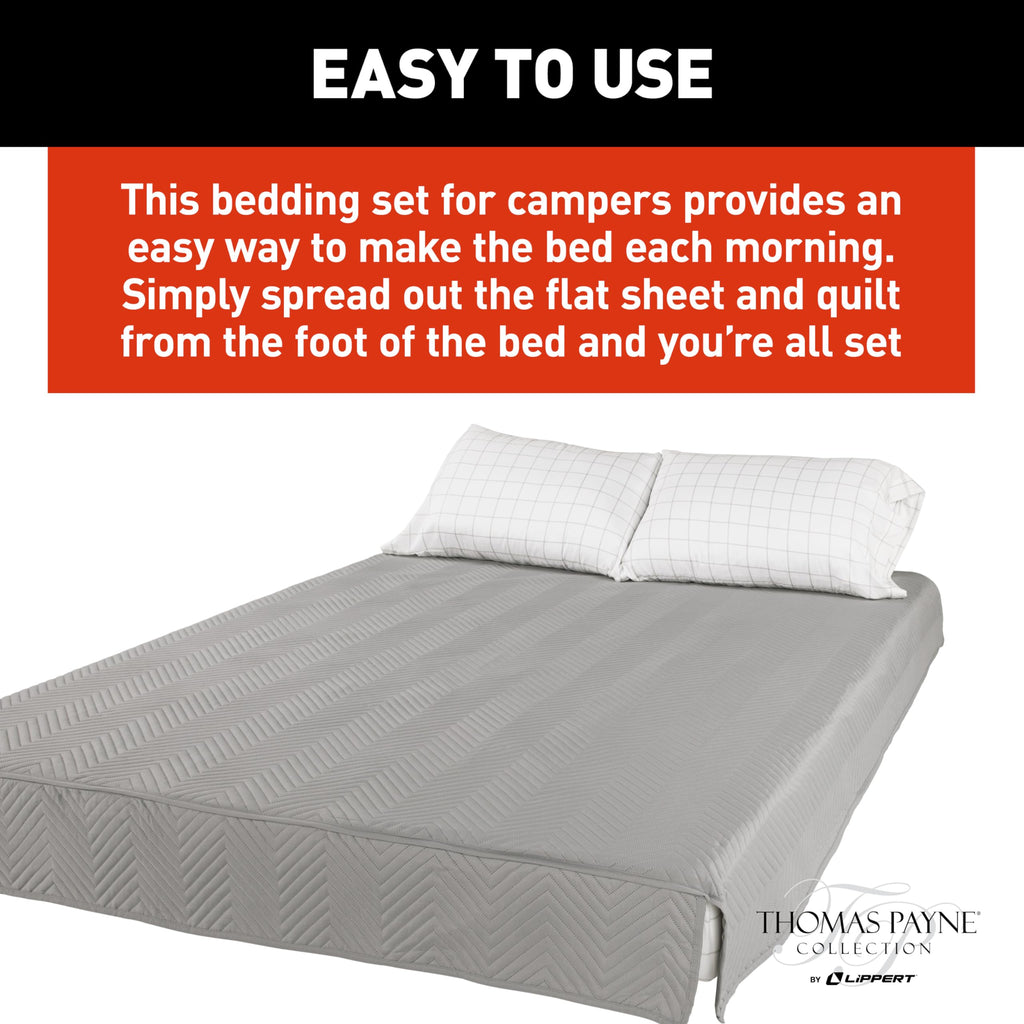 Easy Zzzs™ RV Bedding Set - Narrow King, Grey