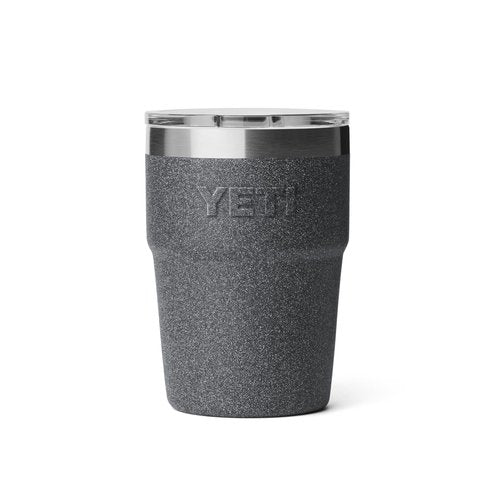 YETI Rambler 16 oz Stackable Tumbler, Vacuum Insulated, Stainless Steel with MagSlider Lid, Black Stone