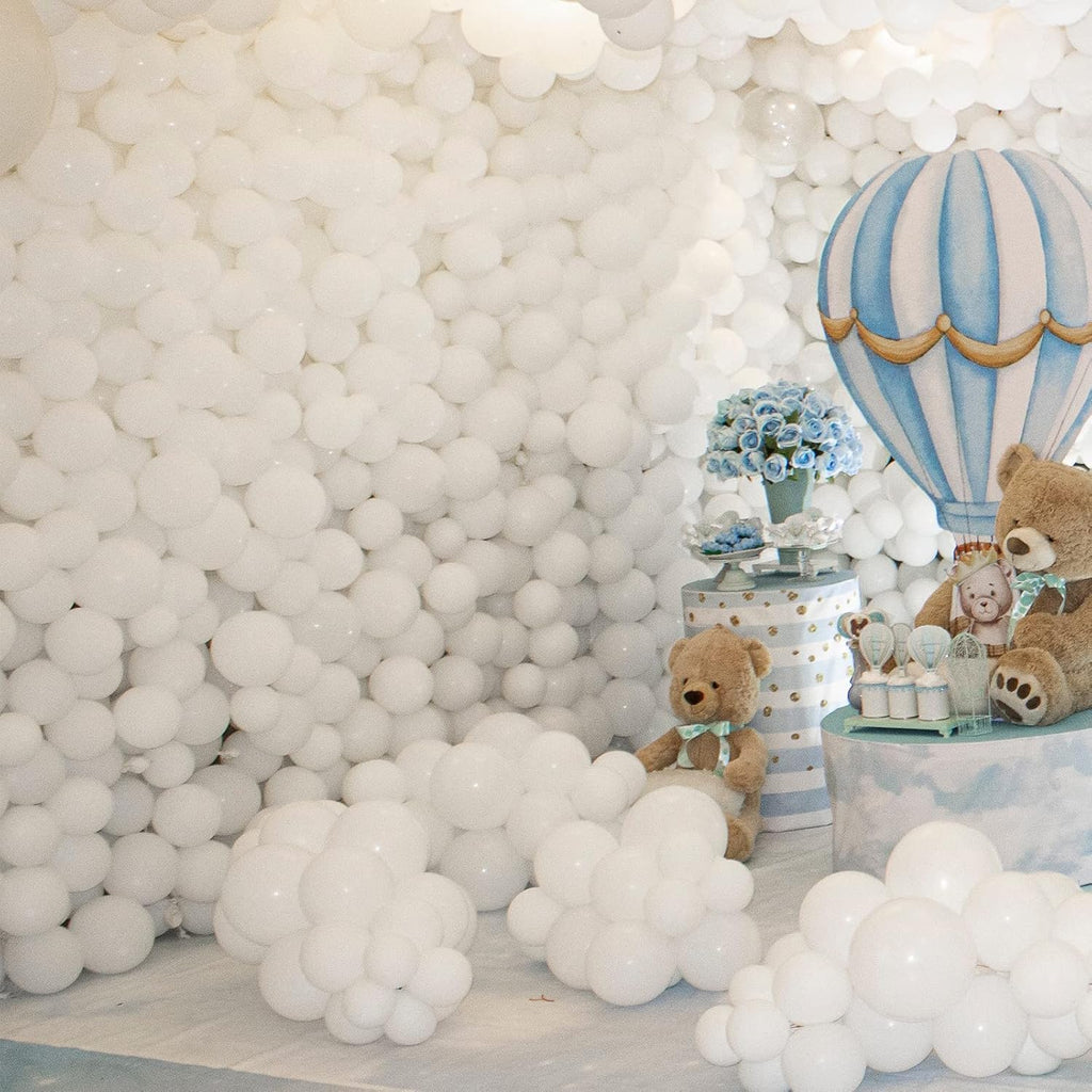 White Balloons 110 Pcs - 5 Inch Mini Thick Latex Balloons for Wedding, Birthday & Baby Shower Decor
