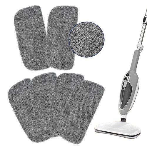 6Pack Steam Mop Replacement Pads Compatible with GorFanty Steam Mop Model GF-6610B/GF-6610, Highly Absorbent Microfiber Steam Pads Washable Reusable for Floor Cleaning