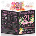 21st Birthday Card,3D Pop Up Funny 21st Birthday Decorations for Girls Granddaughter Sister,Happy 21 Year Old Birthday Gift for Daughter,Great 21Year Old Gifts Idea for Her,Jumbo Rose Glod In 2005