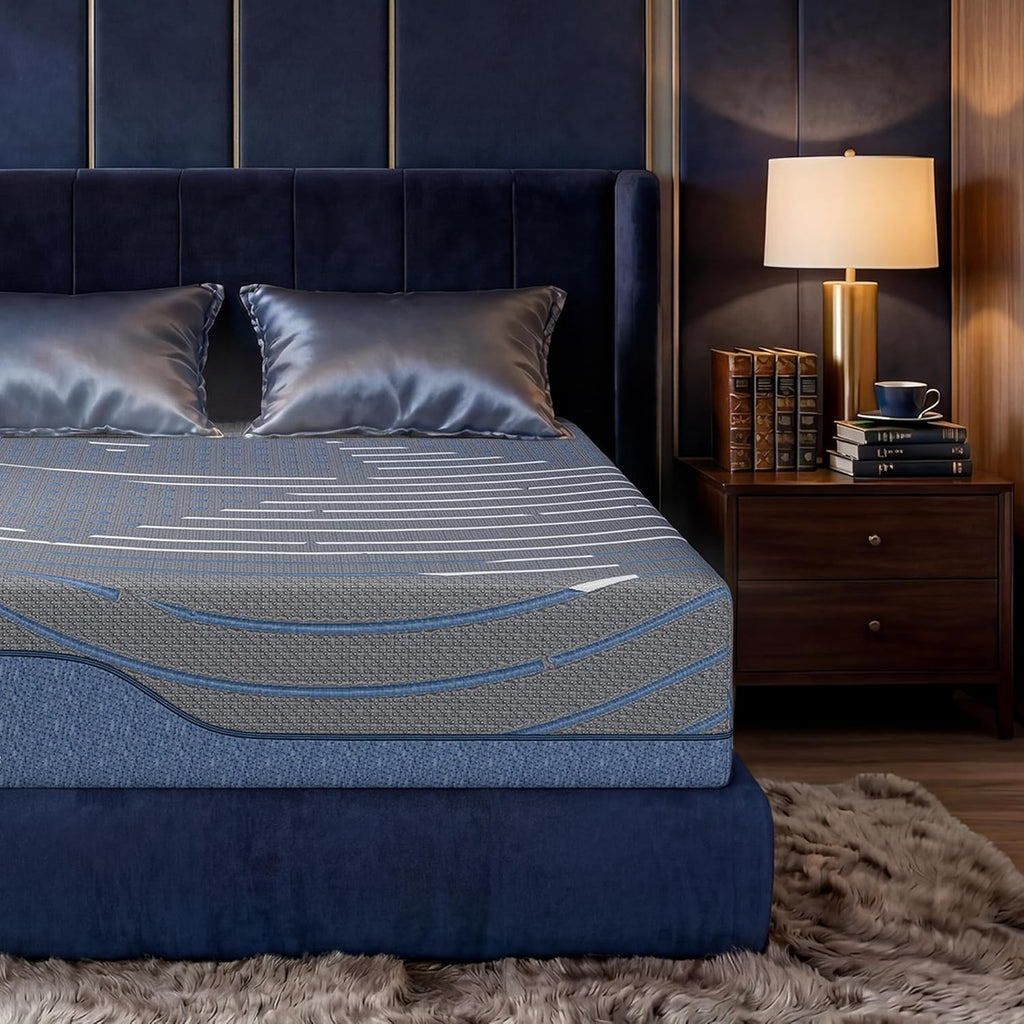 Queen Size Memory Foam Mattress - 12 Inch Medium Firm with Cooling Gel-Infused Cover | CertiPUR-US Certified