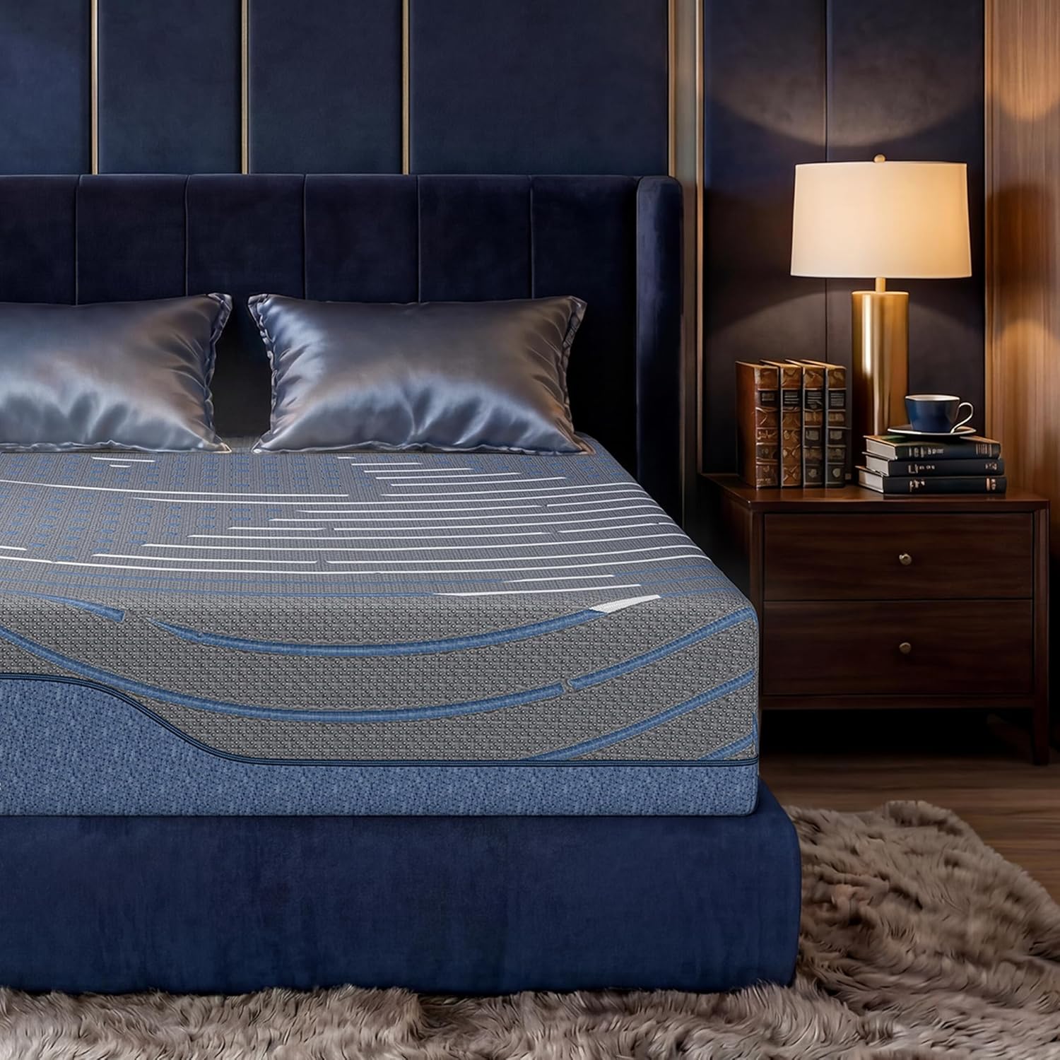 Queen Size Memory Foam Mattress - 12 Inch Medium Firm with Cooling Gel-Infused Cover | CertiPUR-US Certified
