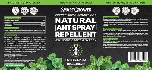 Natural Ant Spray by [Brand Name] - Fast-Killing & Repelling Formula with Peppermint & Cedarwood Oil - 16oz Pet & Family Safe