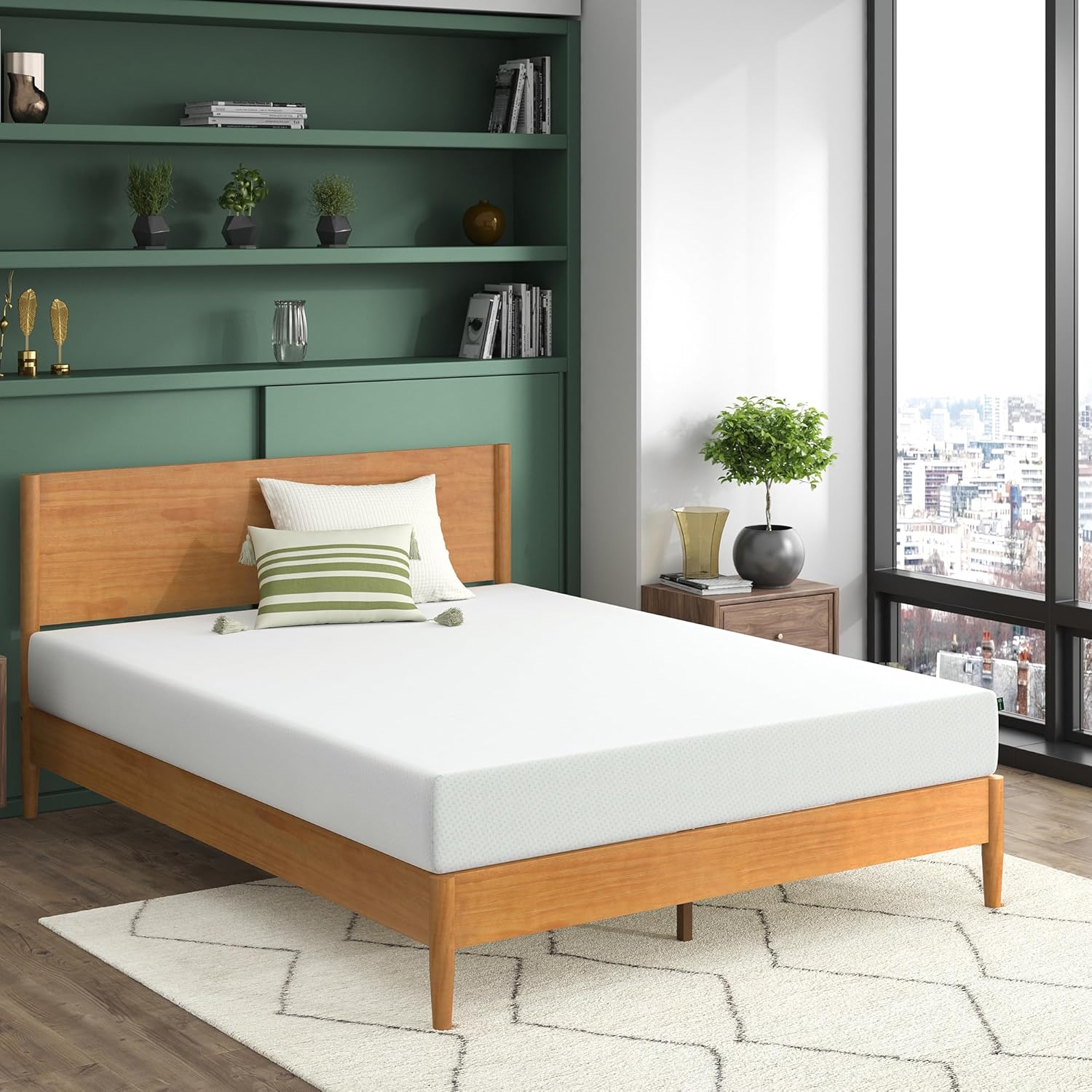 Zinus 8-Inch Green Tea Memory Foam Mattress - Short Queen | Fiberglass-Free, CertiPUR-US Certified, Custom Support
