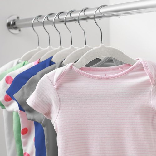 Casafield Velvet Baby Hangers - 50 Pack for Infant & Toddler Clothes - Elegant Ivory Color
