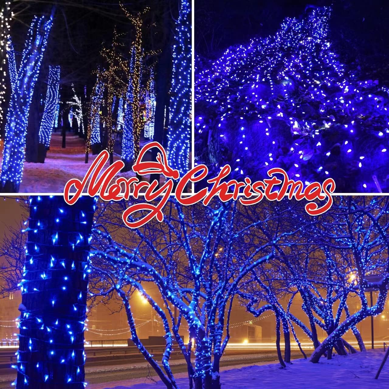 100LIGHTS Blue Extra-Bright Mini String Lights - 5.98m Waterproof Decorative Set for Holiday & Party Decor