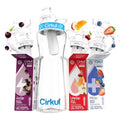 Cirkul 22oz BPA-Free Water Bottle Starter Kit - Blue Lid & 3 Flavor Cartridges | Zero Calories