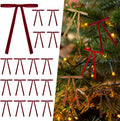 Regine Switzerland Burgundy Velvet Ribbon Bows - 24 PCS Tree Topper Ornaments | 5x7 Inch for Christmas Decor