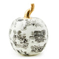 MACKENZIE-CHILDS Toile Small Resin Pumpkin, Halloween Tabletop Decor, Black