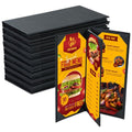 NATGAI 10 PCS 4 View Menu Covers 4.25" x 11", PU Leather Menu Cover Menu Holders, Waterproof Double View Restaurant Menu Covers, Fit for Restaurant Bar Cafe Hotel Wine List (4 View, 4.25"x11")
