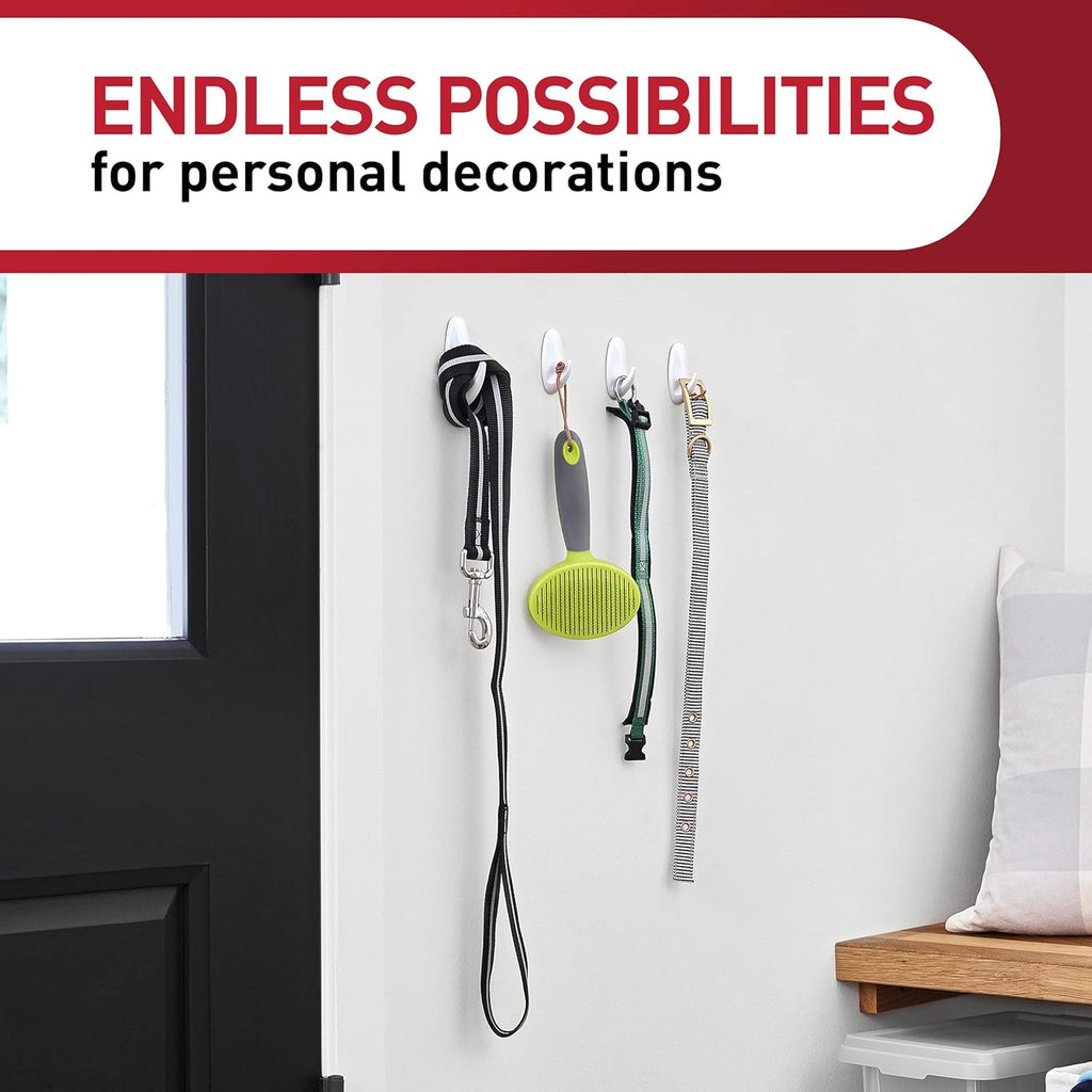 Command Medium Designer Hooks - Damage-Free Wall Hook with Adhesive Strips | Holds Up to 3 lb, 9 Hooks & 12 Strips
