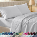 California Design Den Twin XL Bed Sheets Set - 100% Cotton, 400 Thread Count, Silky Smooth Sateen, Breathable - Silver