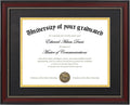 Upsimples 8x10 Picture Frame Set - 5 Black Frames & 11x14 Mahogany Diploma Frame Bundle