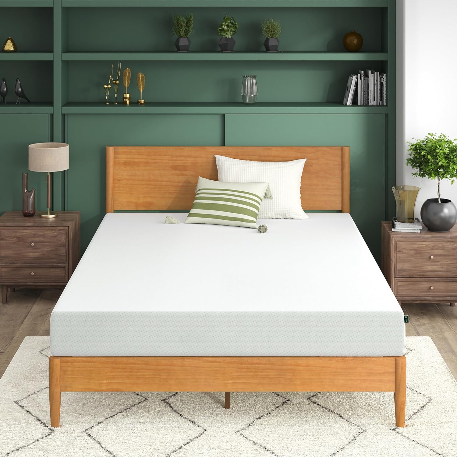 Zinus 8-Inch Green Tea Memory Foam Mattress - Short Queen | Fiberglass-Free, CertiPUR-US Certified, Custom Support