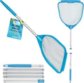 U.S. Pool Supply Pool Skimmer Net - Handheld Fine Mesh for Spa & Hot Tub Cleaning | Adjustable 32" to 5' Length