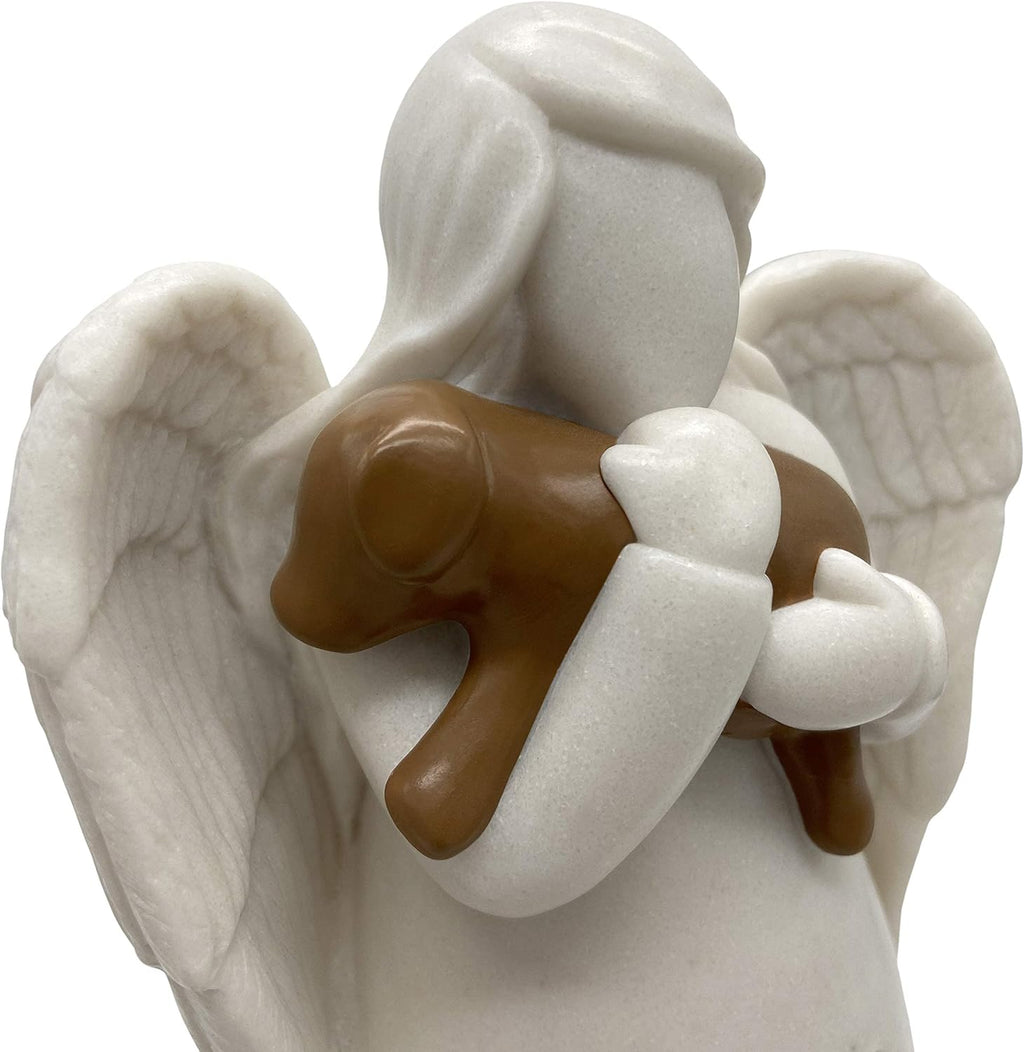 OakiWay Dog Memorial Gifts - Angel Candle Holder Statue with Flickering LED Candle | Pet Loss Sympathy Gift for Dog Lovers