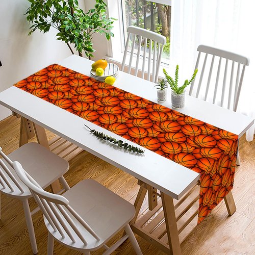Nepnuser Basketball Table Runner Senior Night 2026 Sports Ball Themed Graduation Party Decoration Home Kitchen Dining Room Decor