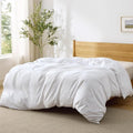 Bedsure Duvet Cover - Queen Size Soft Double Brushed All-Season Bedding, White, Zipper Closure (90"x90")