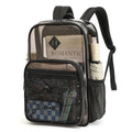 MUSEVOS Clear Backpack Heavy Duty for School, Large PVC See Through Backpacks for Stadium Events, Travel, Clear BookBag for Kids, Boys and Girls, Semi Black