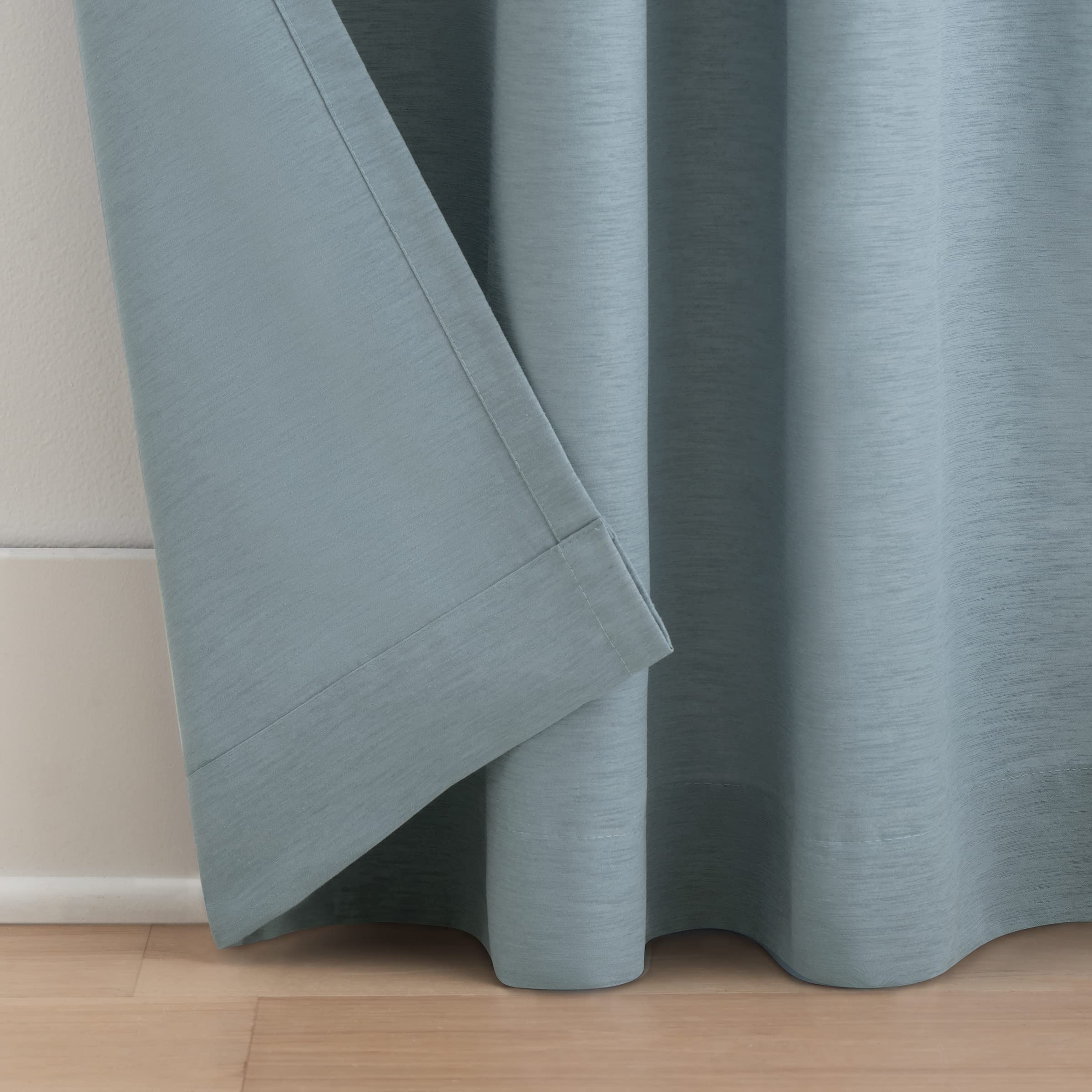 Waverly Serendipity Pinch Pleat Light-Filtering Window Panel, 50" X 63", Blue