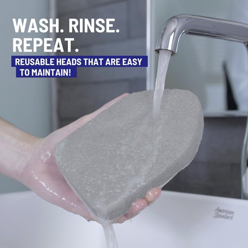 Moku Home Replacement Scrubber Refill for Moku Home Extendable Tub Tile Shower Brush for Cleaning Non-Scratch (5X Scrubber Sponge Gray)